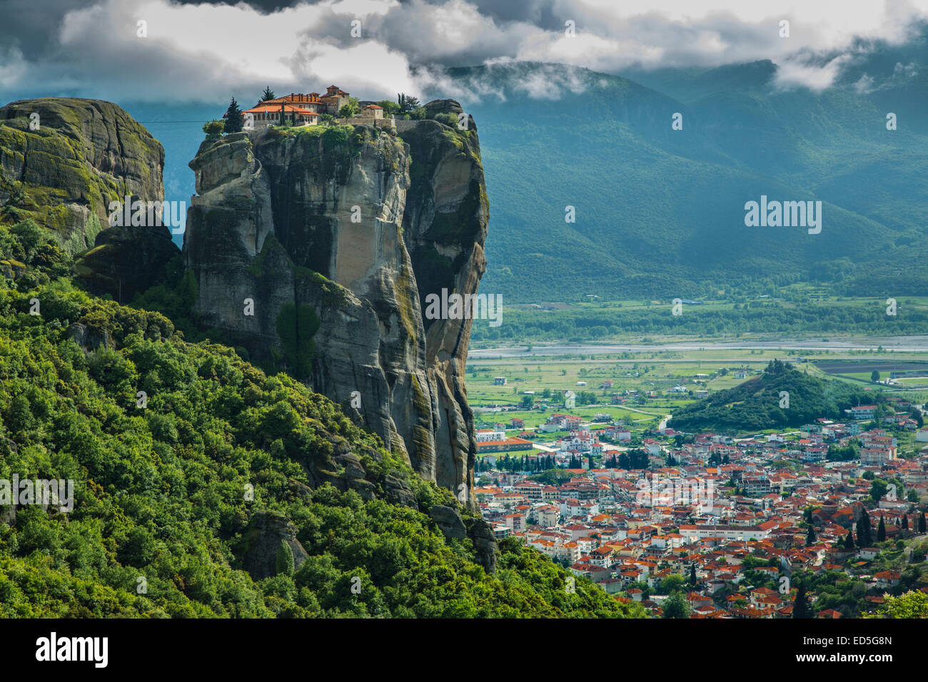 The complex of Orthodox monasteries of Meteora, Greece Stock Photo