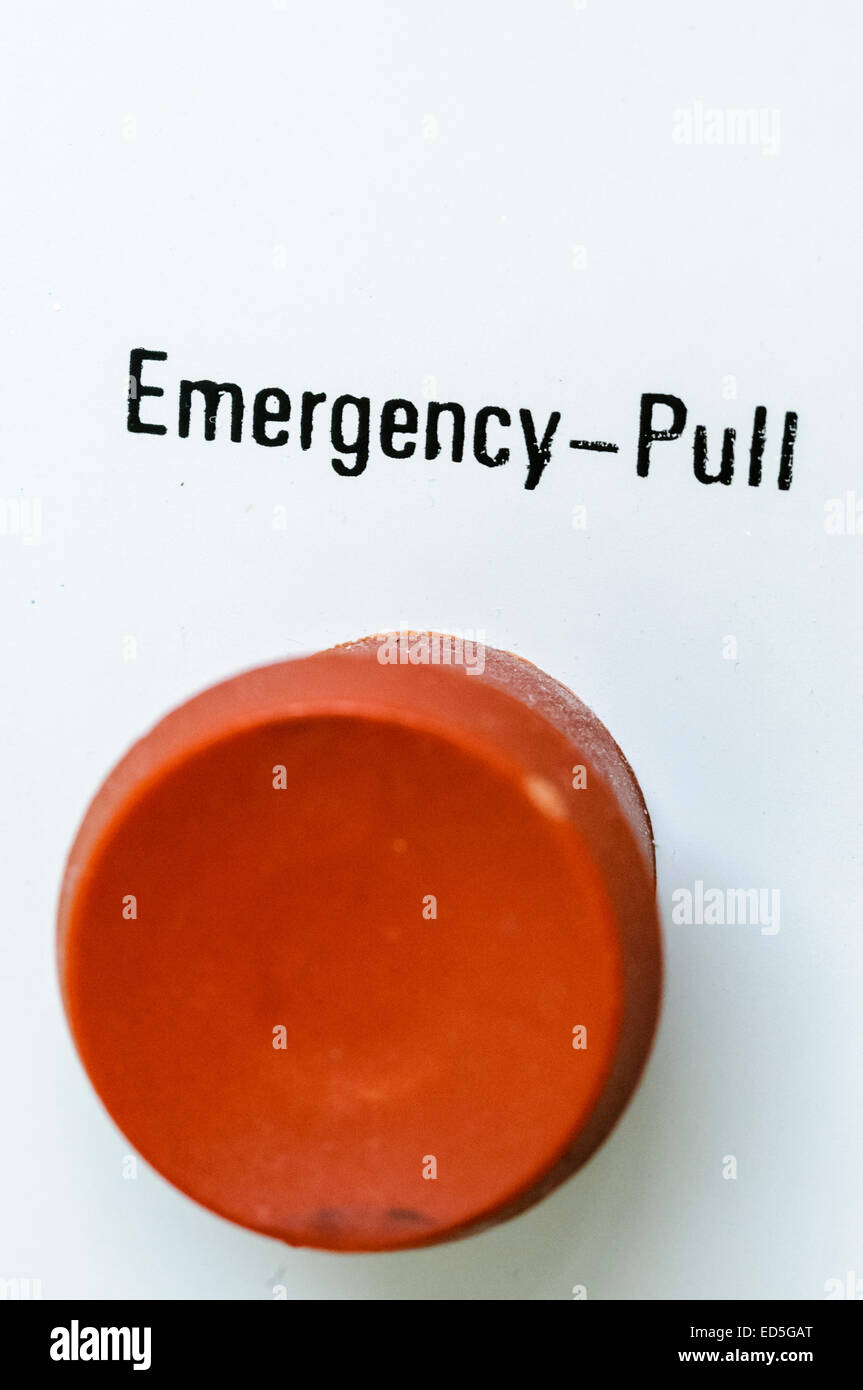 Emergency call button above the bed of a patient in a hospital Stock