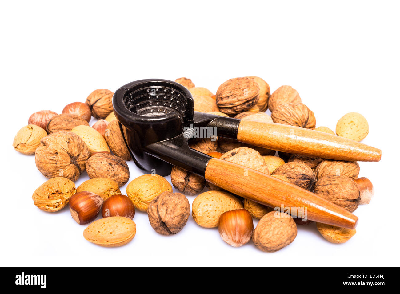 nuts and nutcracker Stock Photo Alamy