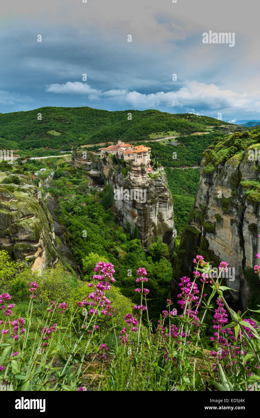 The complex of Orthodox monasteries of Meteora, Greece Stock Photo