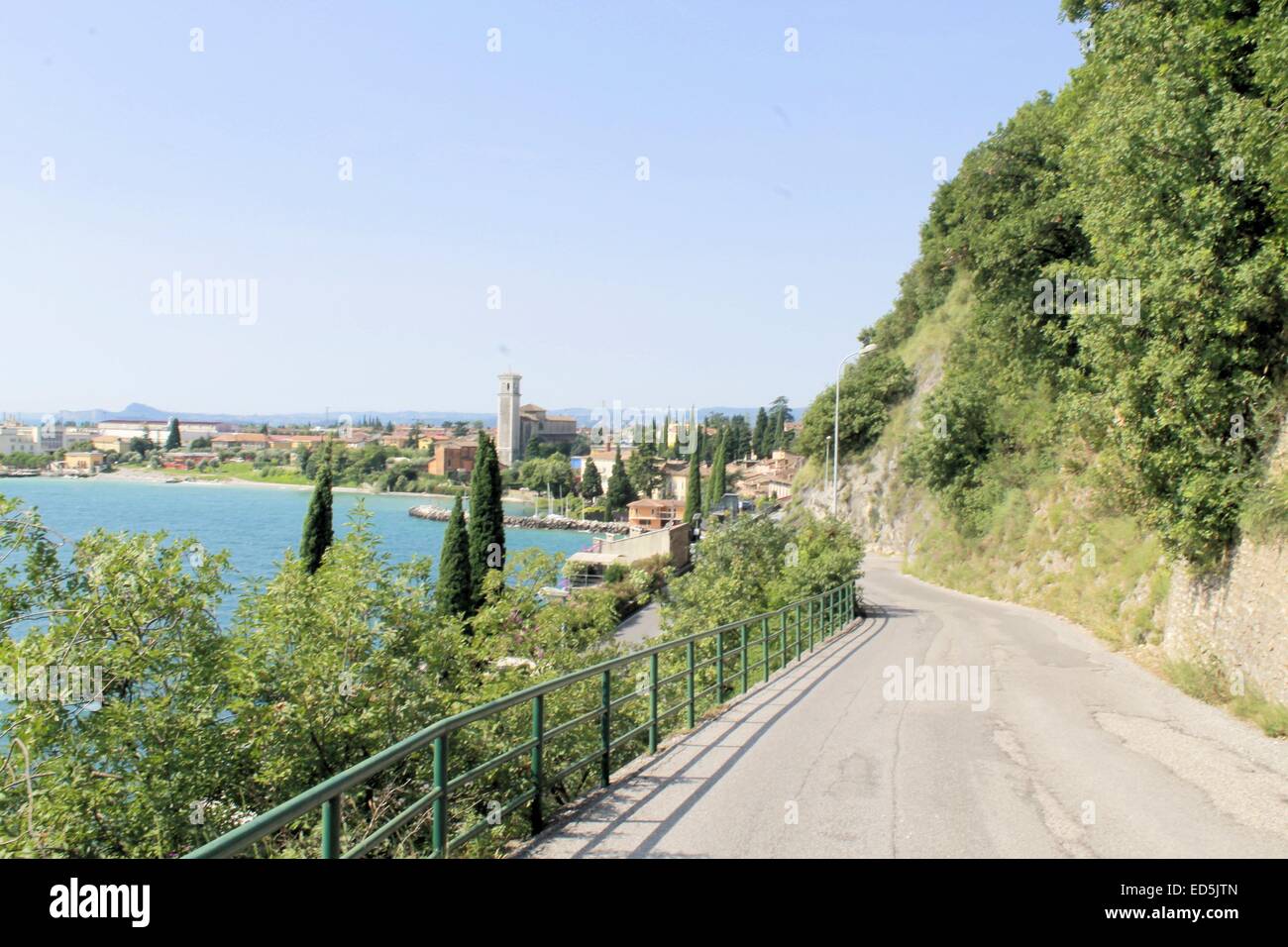 landscape of  Garda lake in northern Italy Stock Photo