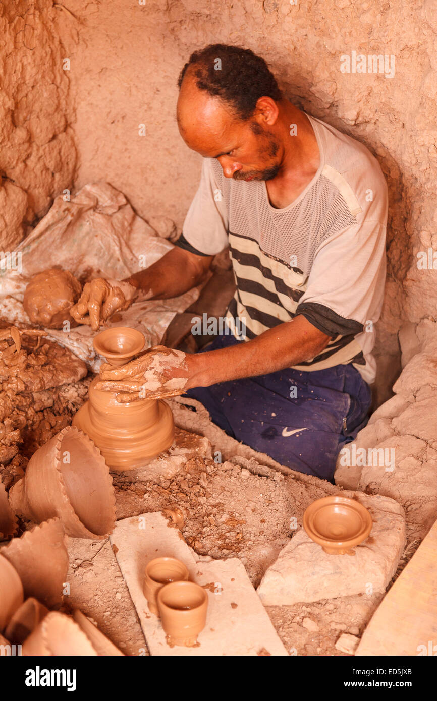Making Pottery . Tamegroute, SoussMassaDraa region, Morocco. North