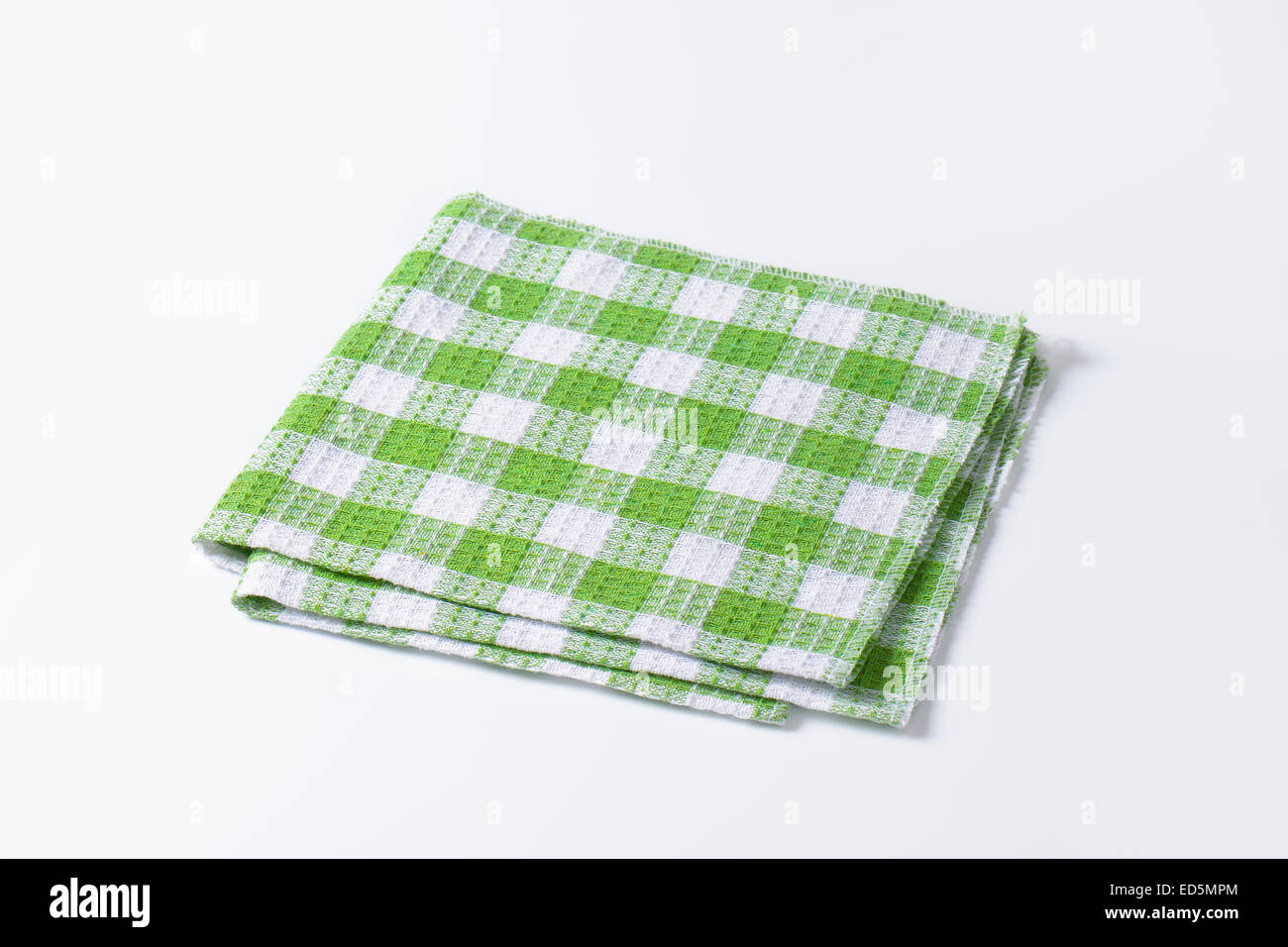 https://c8.alamy.com/comp/ED5MPM/checked-green-and-white-tea-towel-ED5MPM.jpg