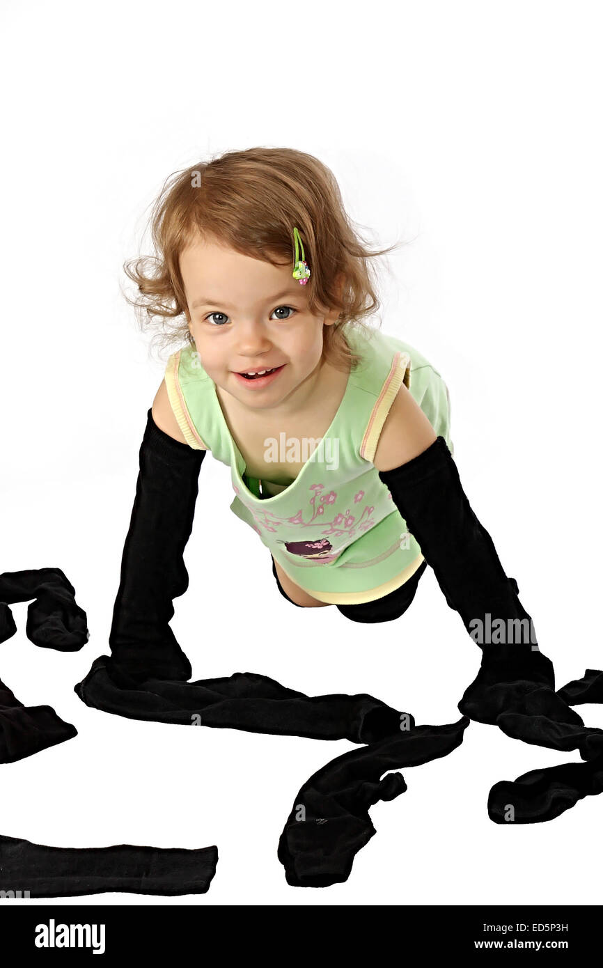 Child girl socks hi-res stock photography and images - Alamy