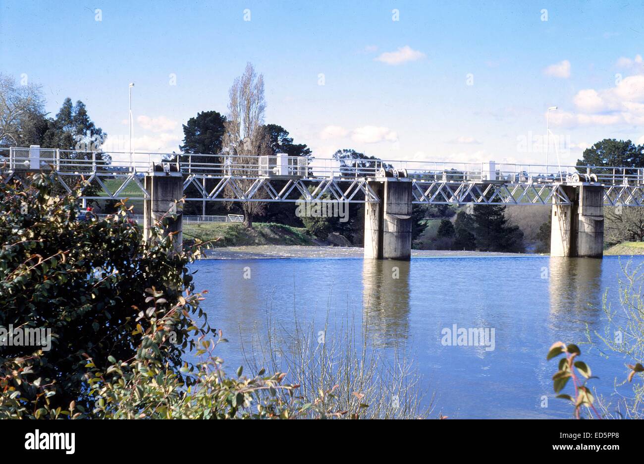 Weir at Malmsbury, Victoria Stock Photo