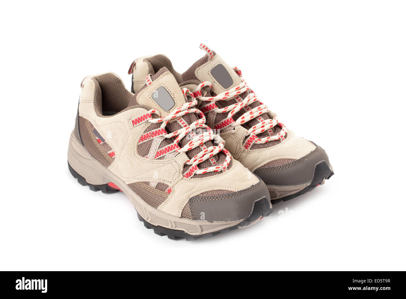 a pair of hiking shoes isolated on a white background Stock Photo - Alamy