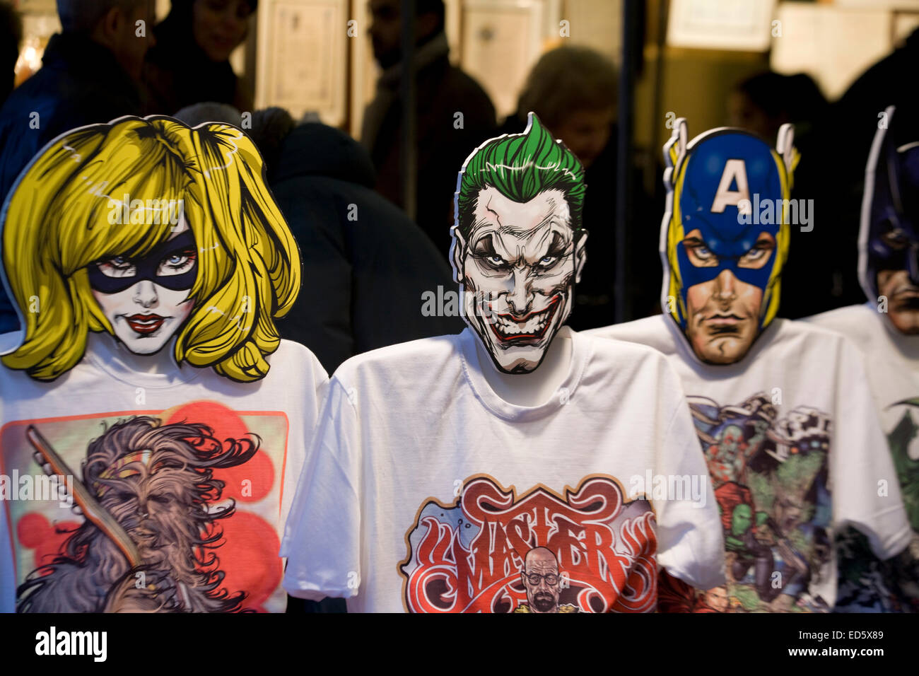 Face masks of superheroes Stock Photo - Alamy