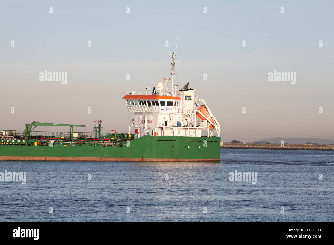 Thun Gratitude merchant ship entering Dublin Harbour Stock Photo