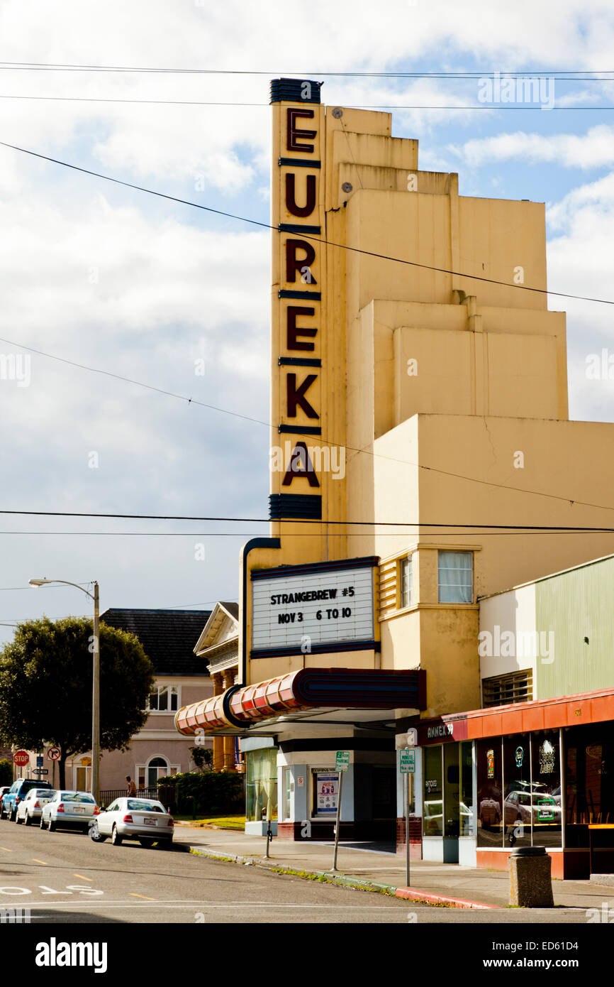 The Eureka Movie Theater,  Eureka City Humboldt County California USA Stock Photo