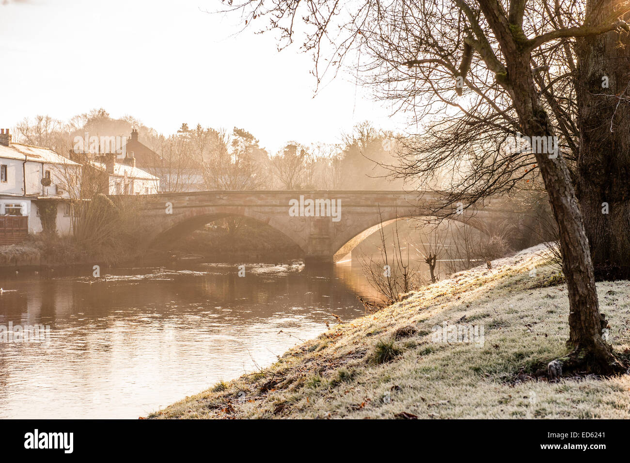 River Eden Bridge Appleby Cumbria Stock Photo