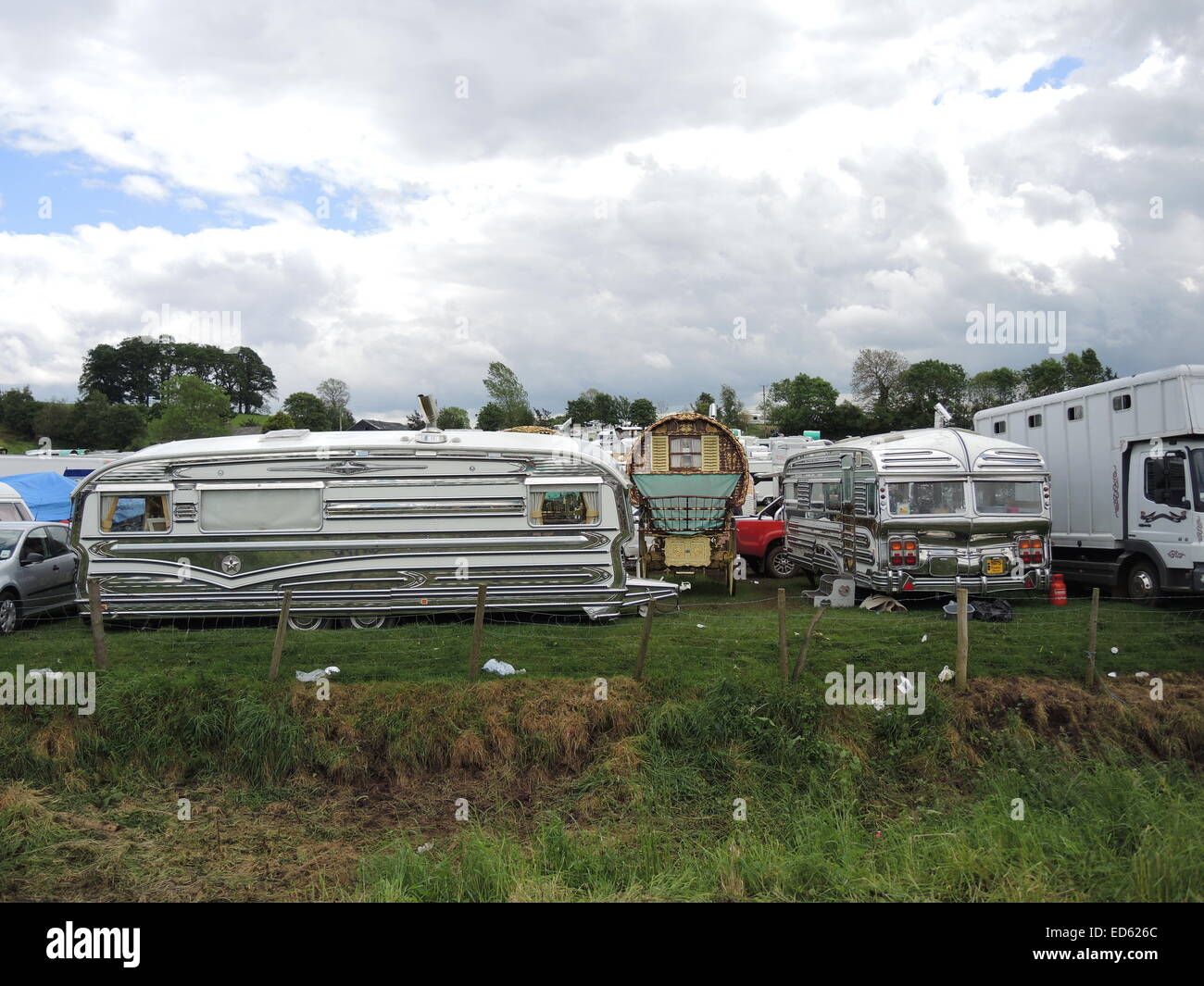 Appleby Horse Fair Caravans Stock Photo