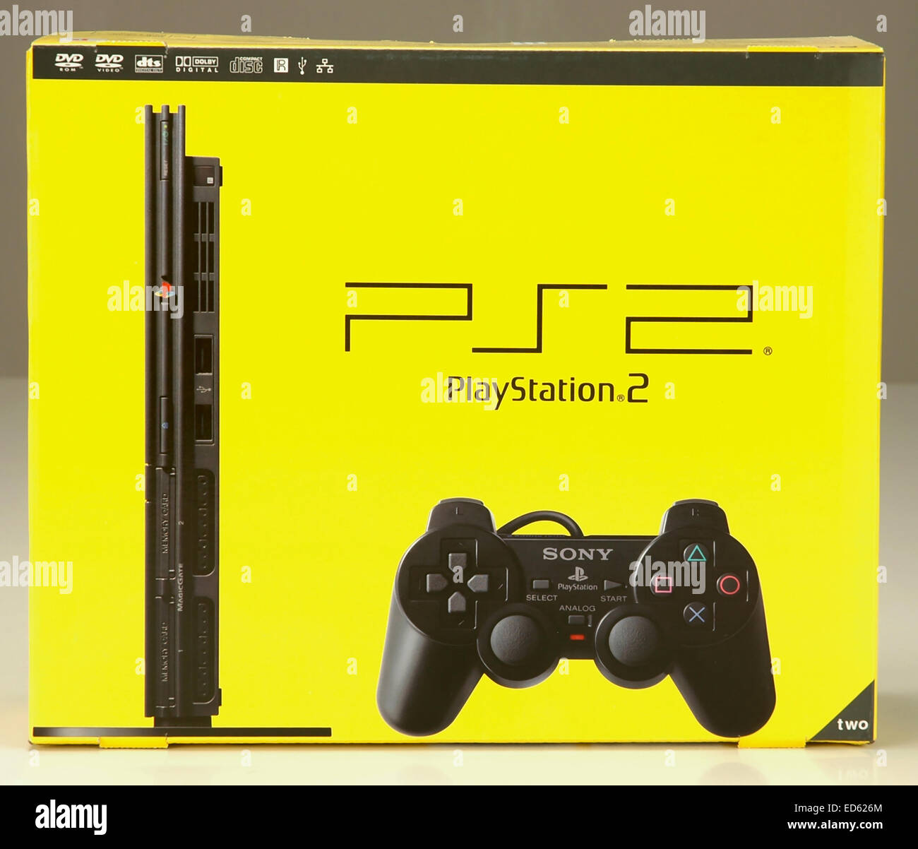 Sony Playstation 2 box Stock Photo