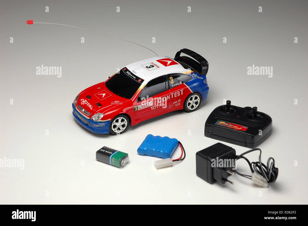 Toy racing car with remote control Stock Photo
