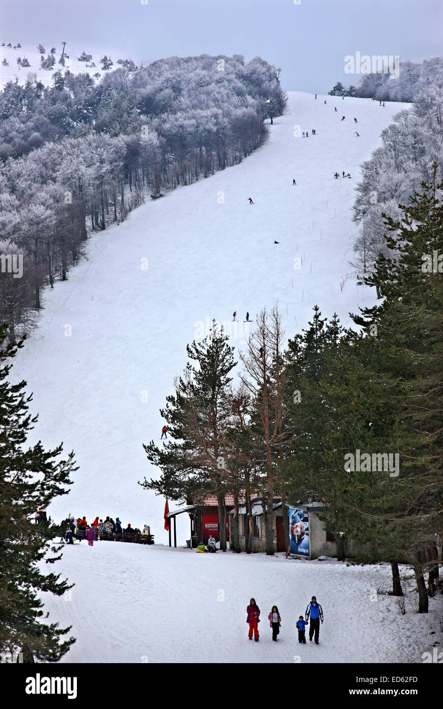 At the ski center of Lailias, Serres, Macedonia, Greece Stock Photo
