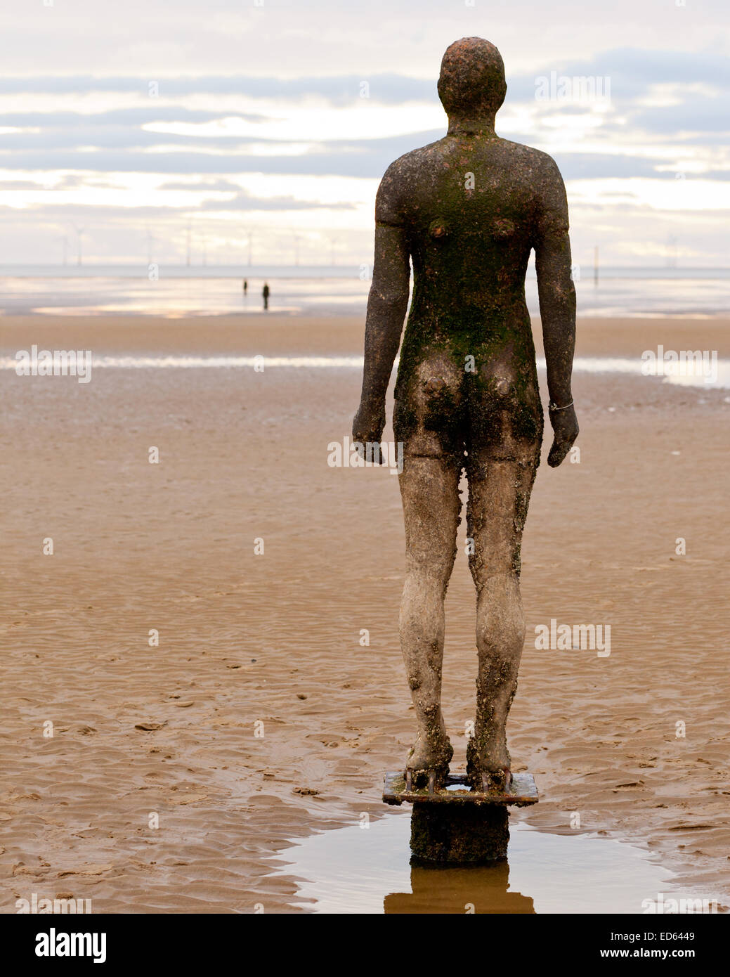 'Another Place' sculptures by Antony Gormley on Crosby Beach