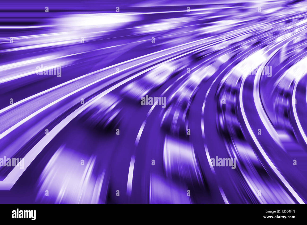 speed on highway, date transmission Stock Photo