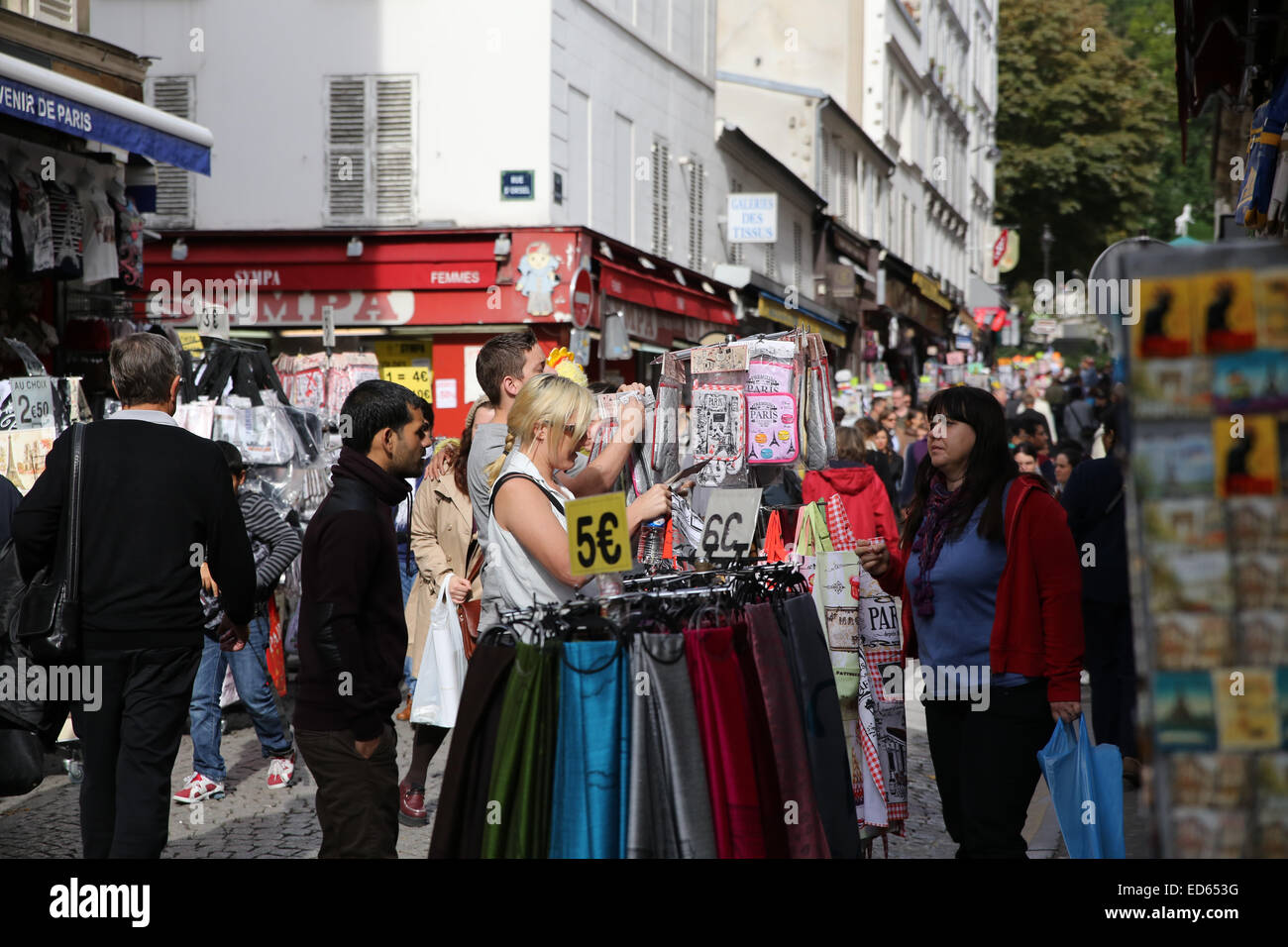 Paris outdoor street shopping Stock Photo Alamy