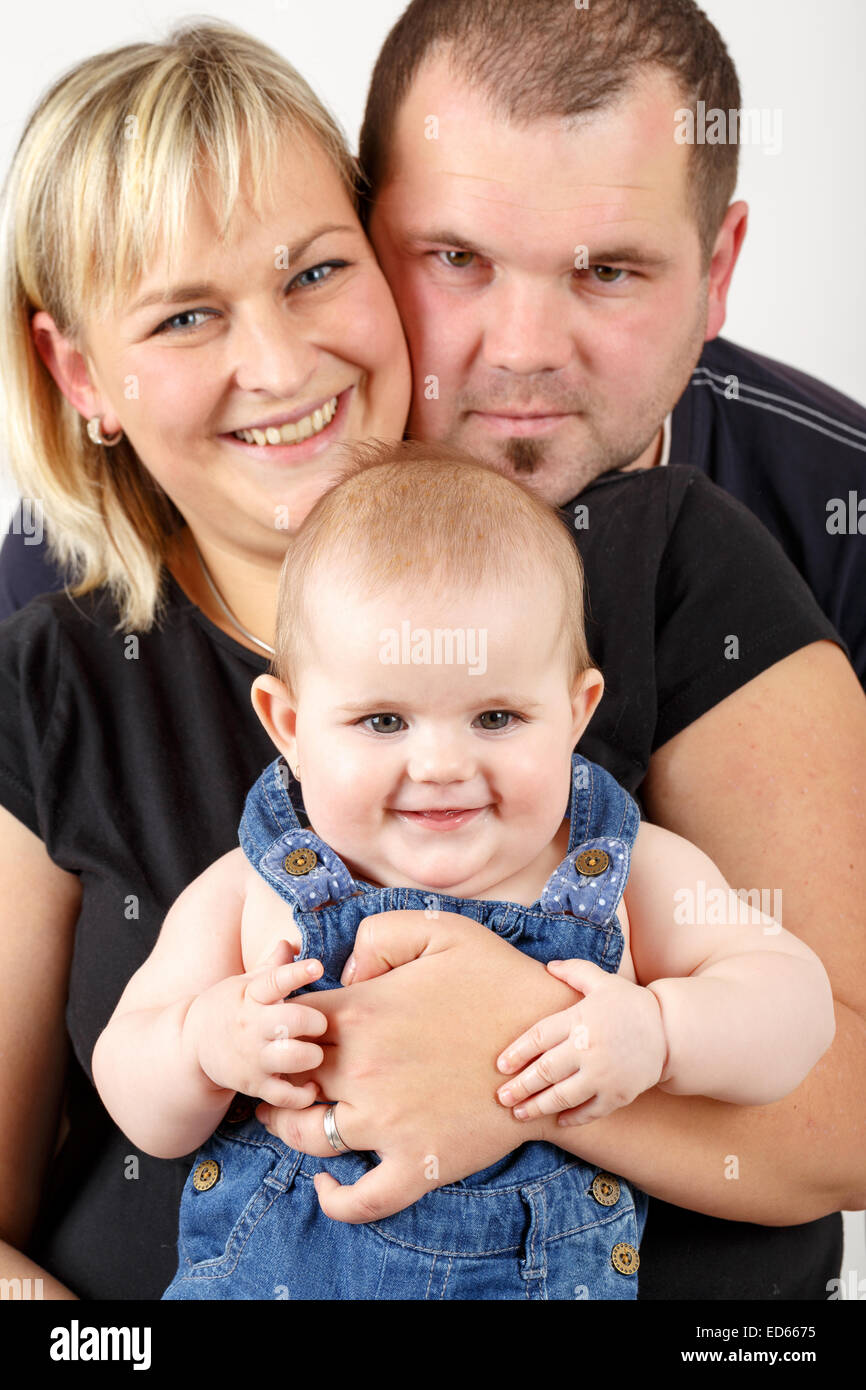 cute baby girl with father