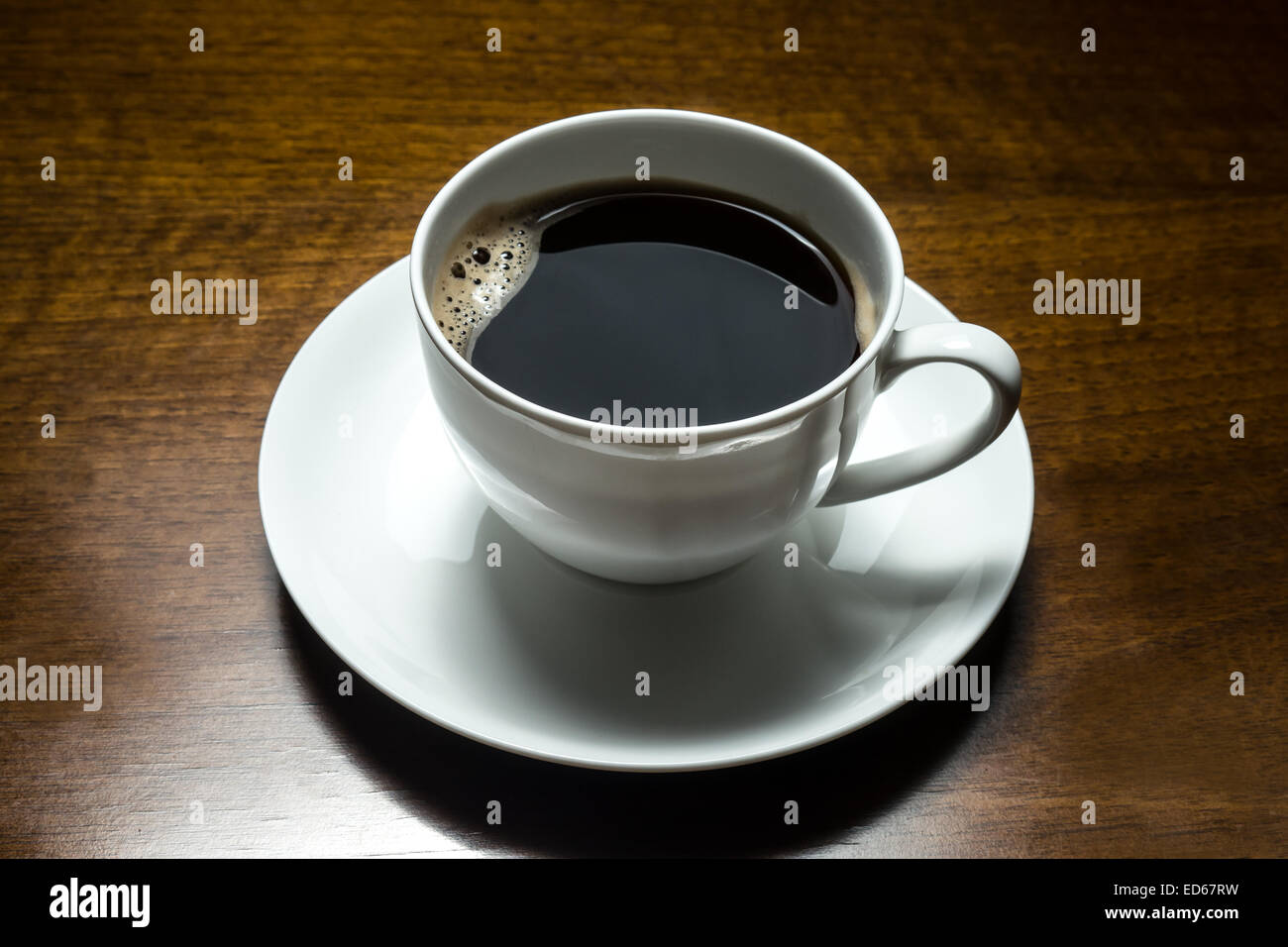 cup of coffee on a table Stock Photo
