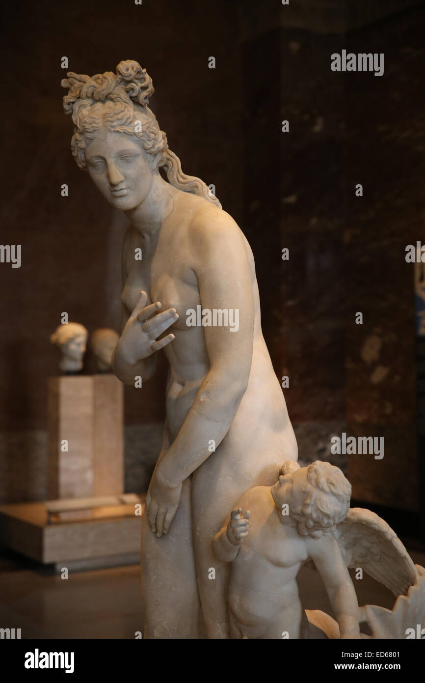 Louvre Museum sculptures Greek Roman Stock Photo