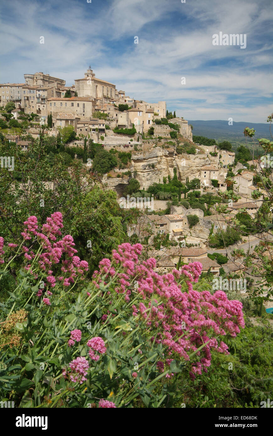 Gordes in the Les Monts de Vauclusein the Luberon Valley of France Stock Photo