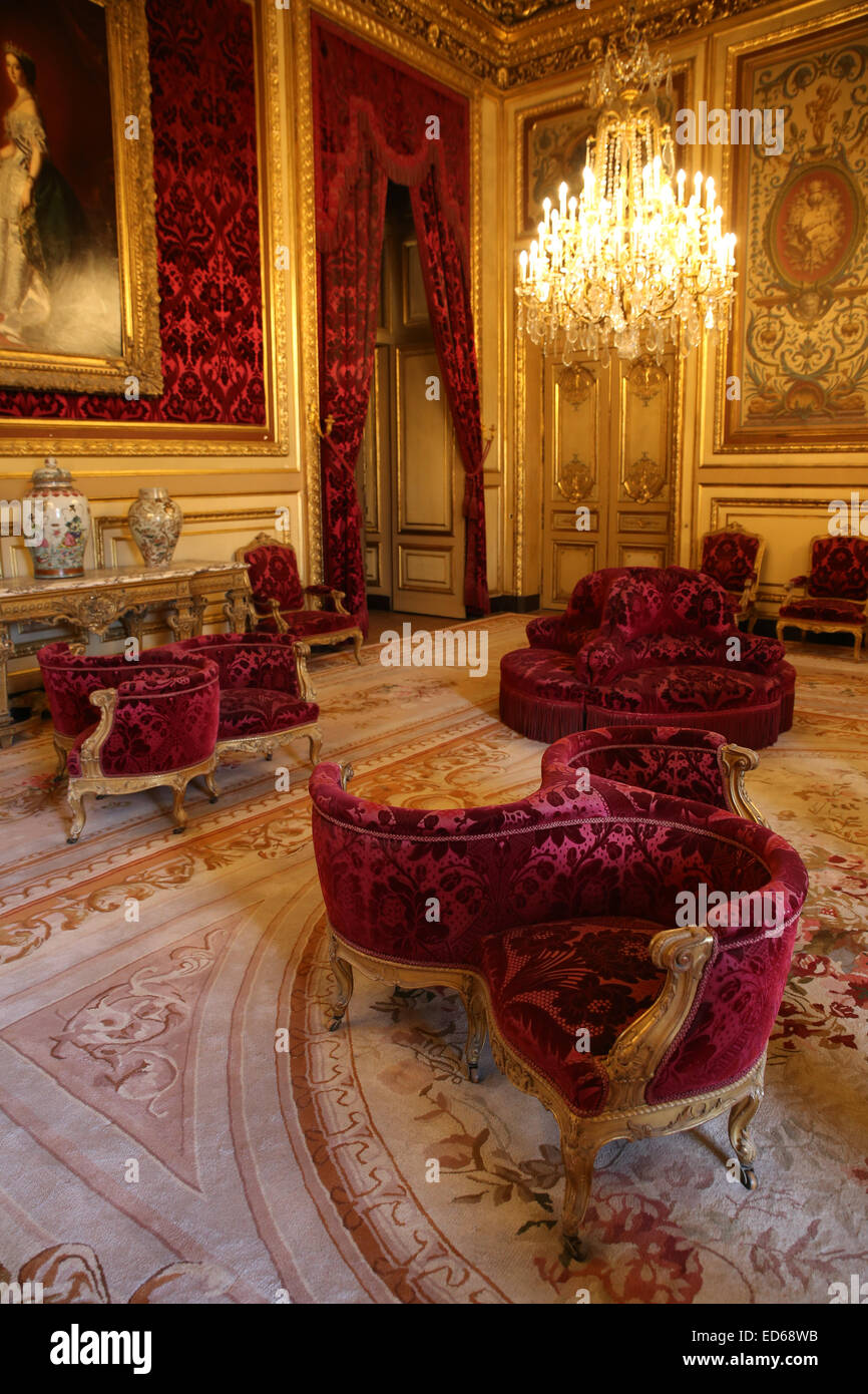 Napoleon apartment party room Louvre museum Stock Photo Alamy