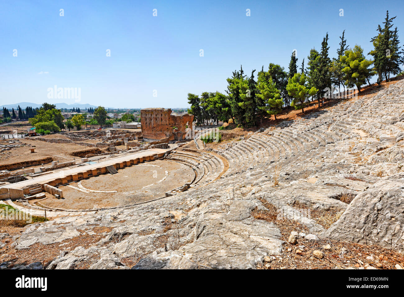 The Ancient Theater of Argos (320 B.C.), Greece Stock Photo Alamy