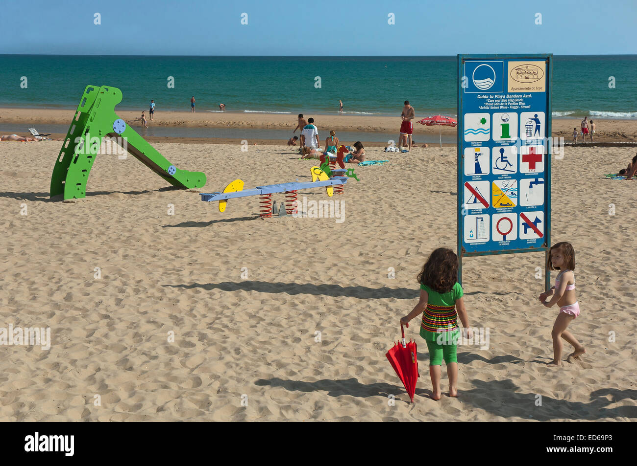 Islantilla beach Blue Flag Program, Lepe, Huelva province, Region of