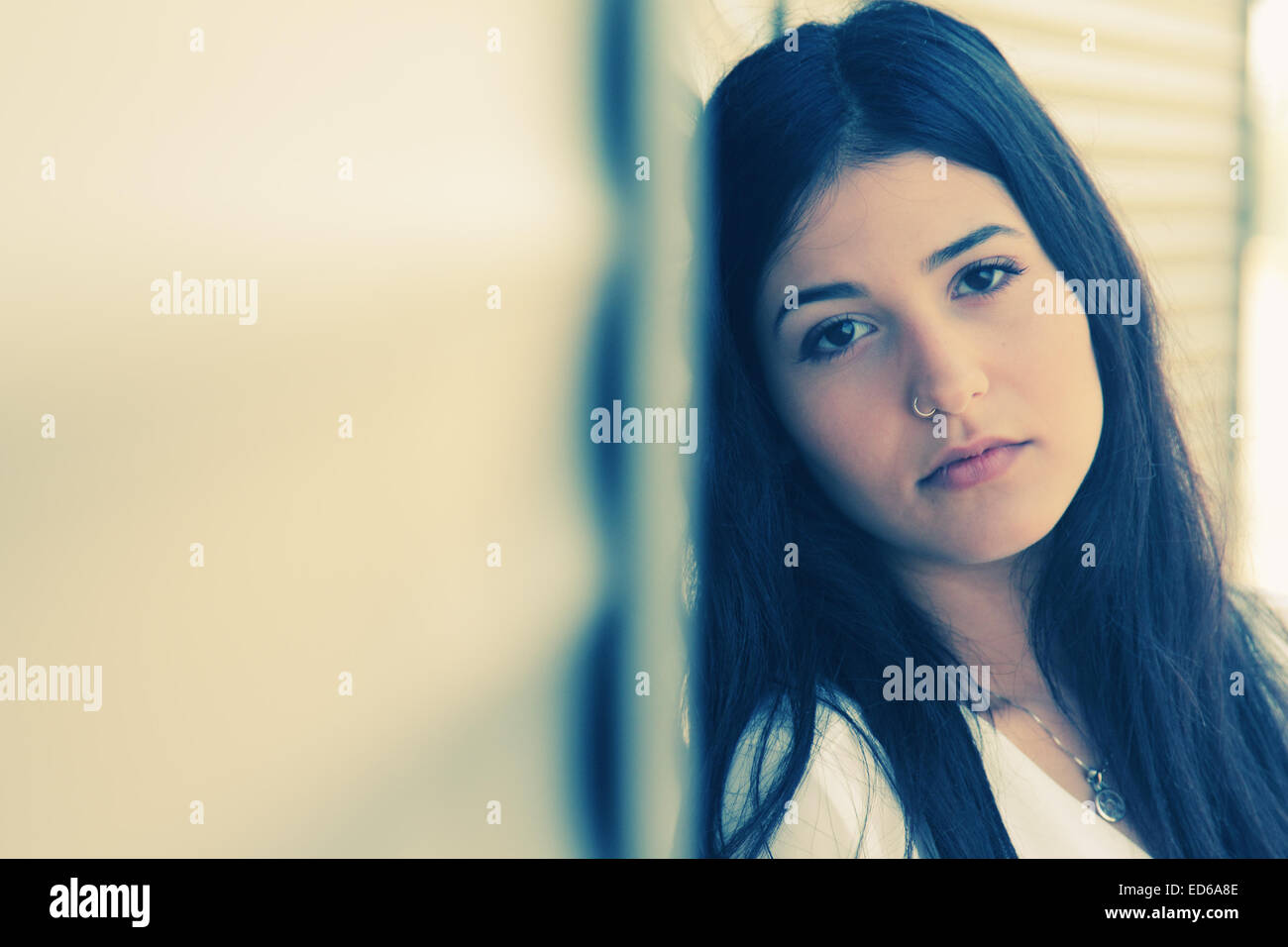 Closeup portrait of beautiful young girl Stock Photo - Alamy