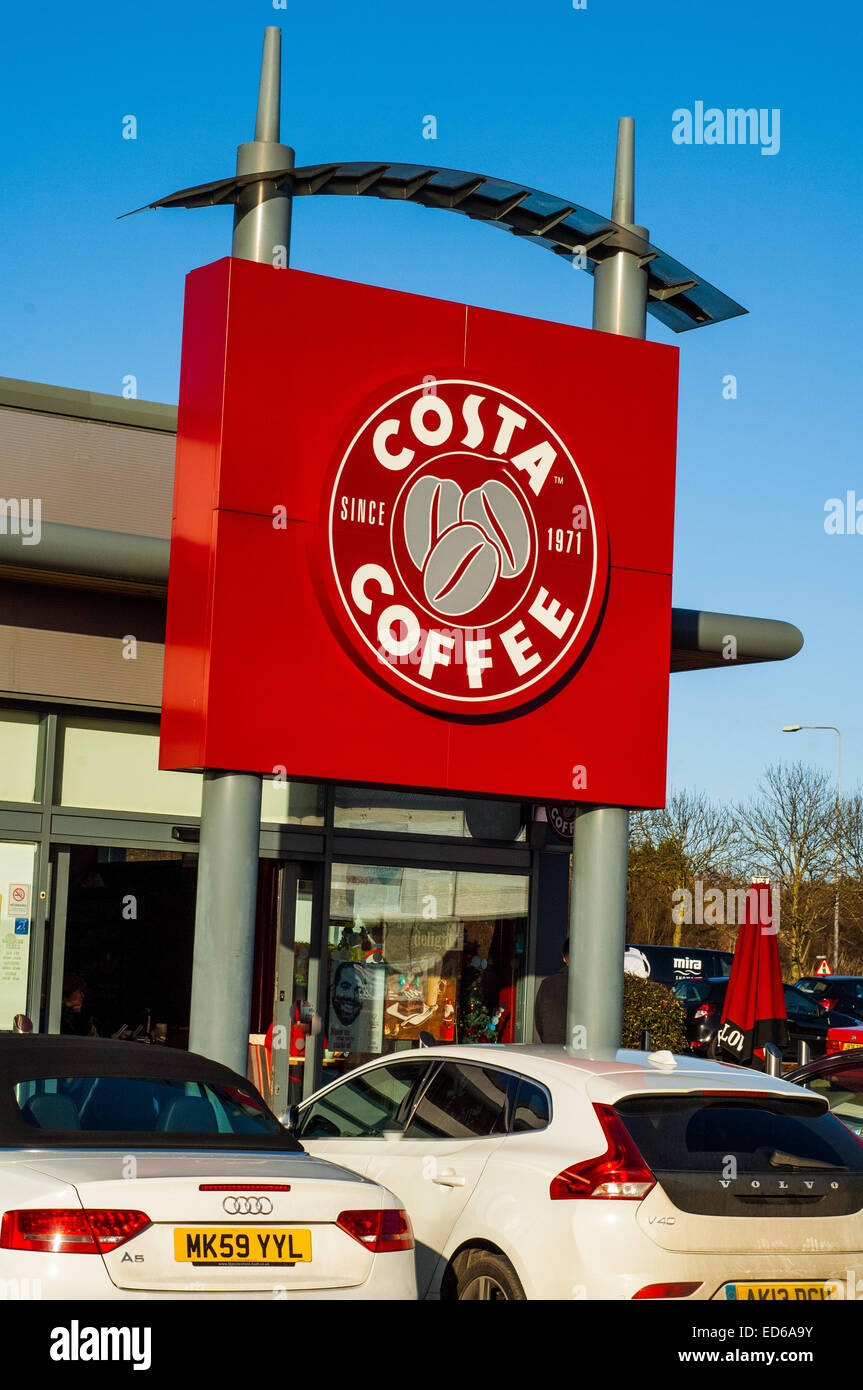 Costa coffee Riverside retail Northampton England Stock Photo Alamy