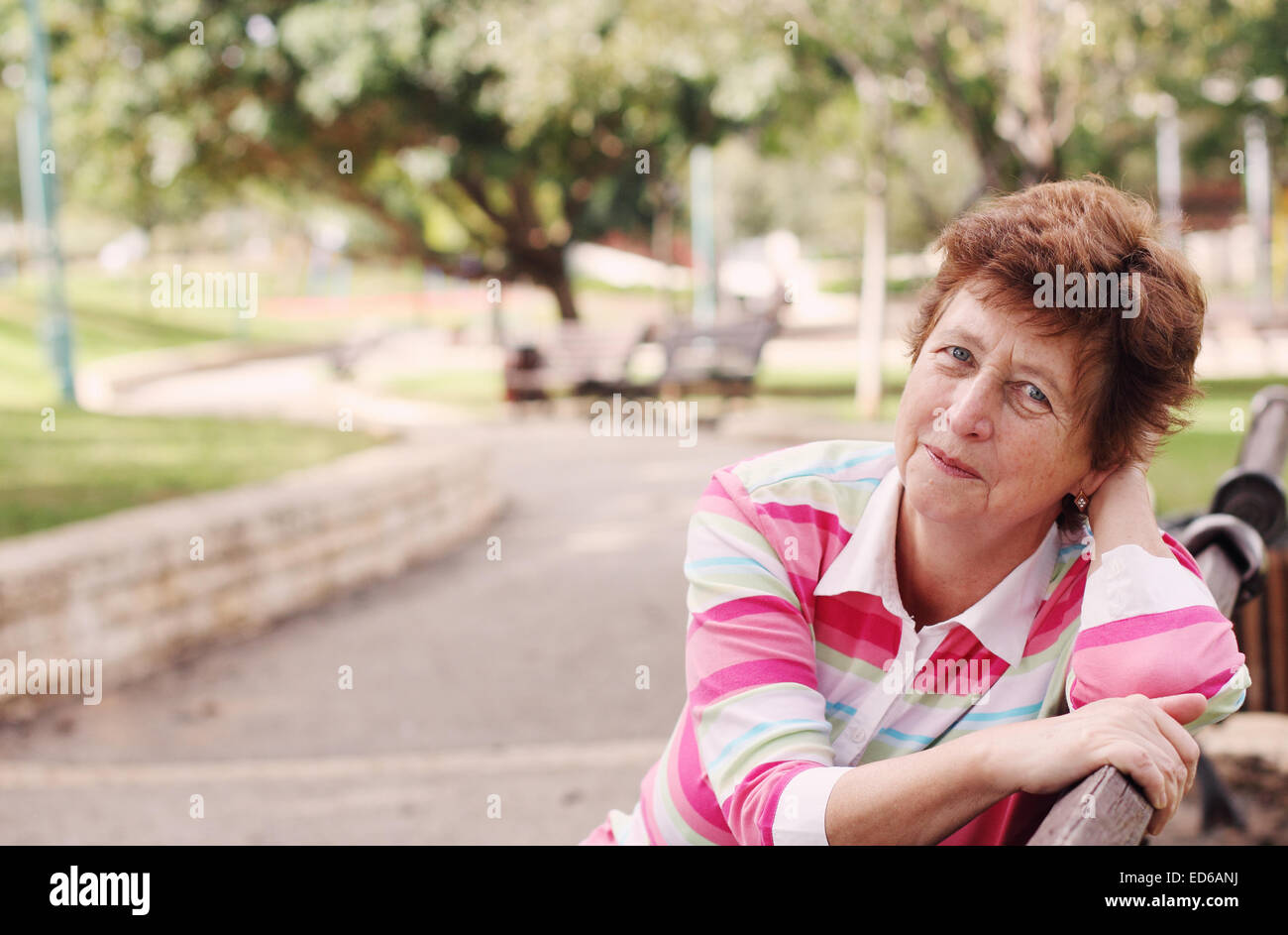 Portrait of happy senior woman Stock Photo - Alamy