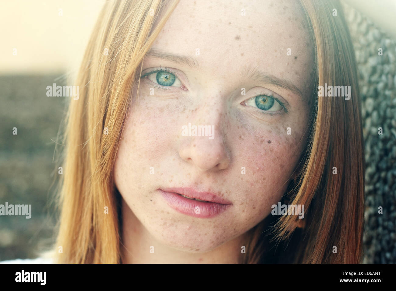 Closeup portrait of beautiful young girl Stock Photo - Alamy