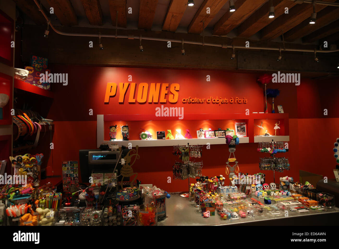 Paris Pylones design gift shop Stock Photo Alamy