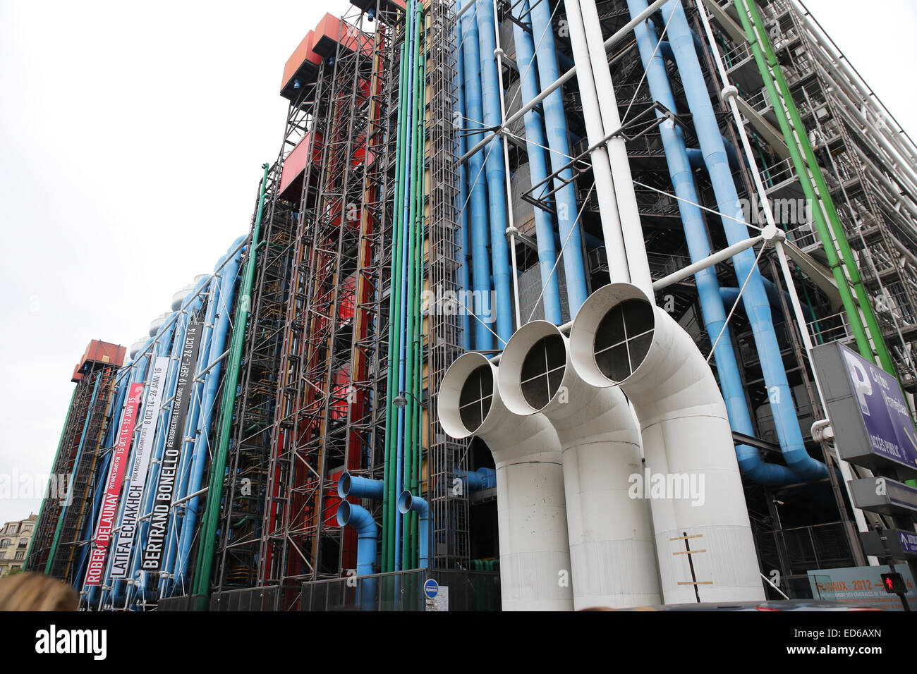 Pompidou Centre high tech architecture design Stock Photo