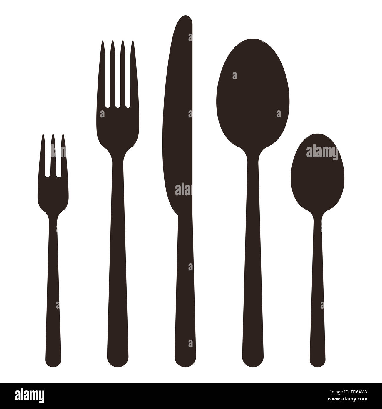 Cutlery isolated on white background Stock Photo Alamy