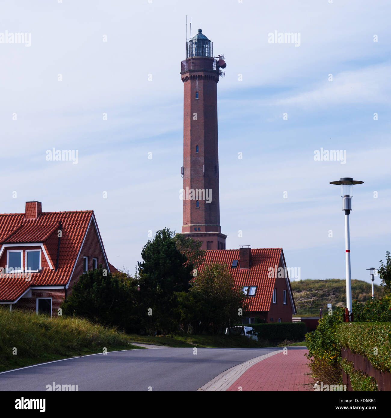 lighthouse on norderney in north sea Stock Photo