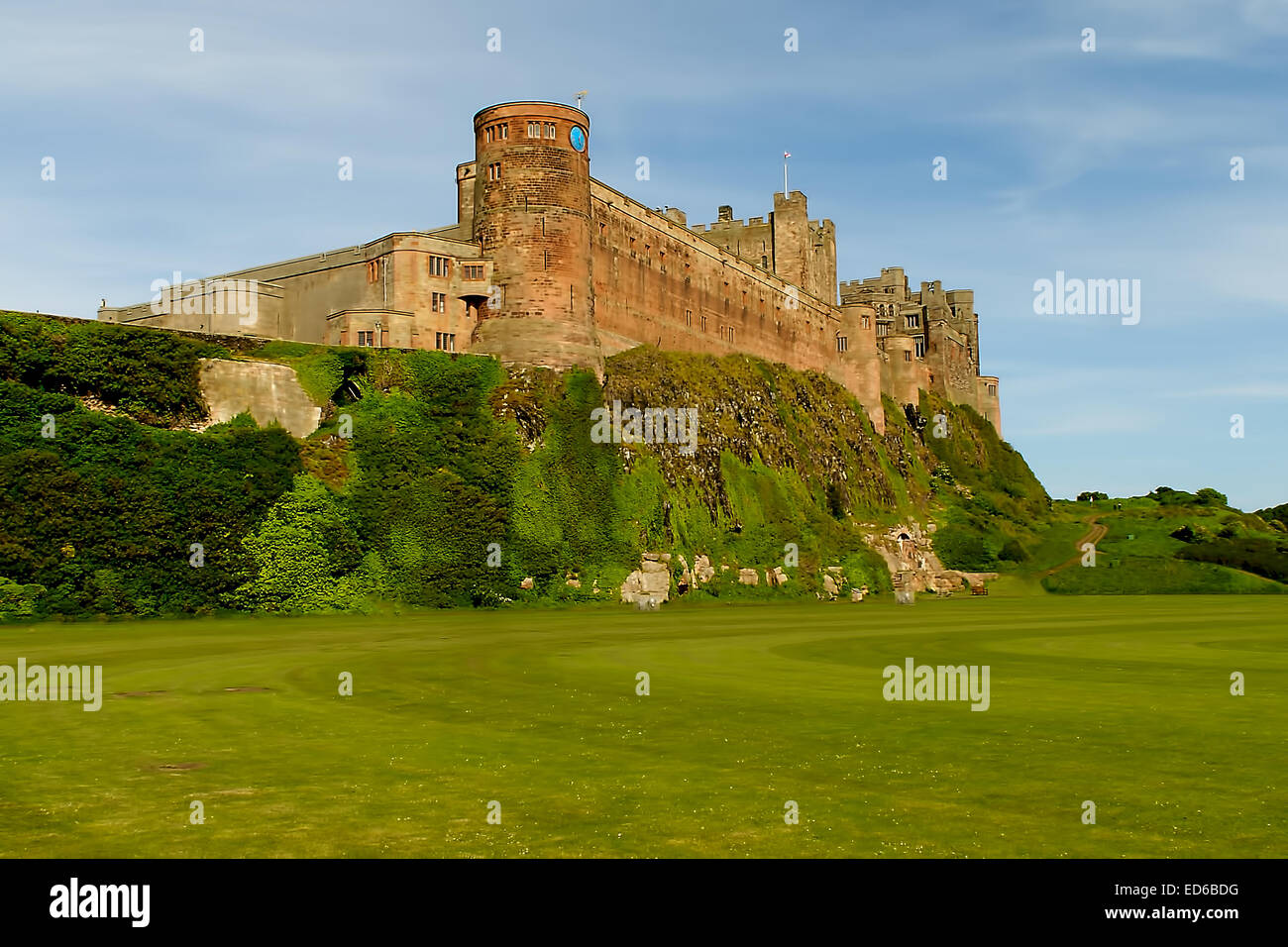The amazing Bamburgh Castle on the North East Coast of Northumberland ...