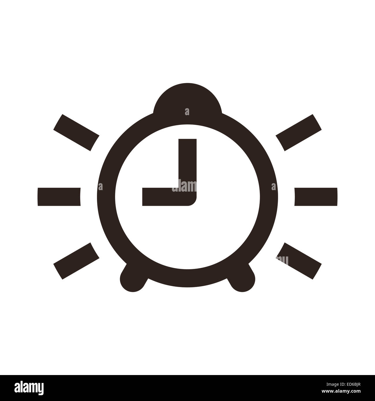 Alarm clock icon isolated on white background Stock Photo - Alamy