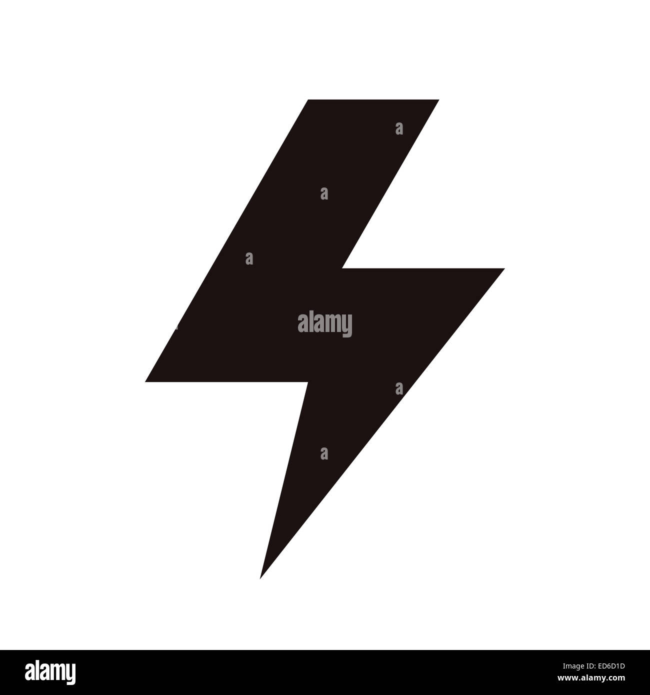 Lightning bolt icon isolated on white background Stock Photo - Alamy