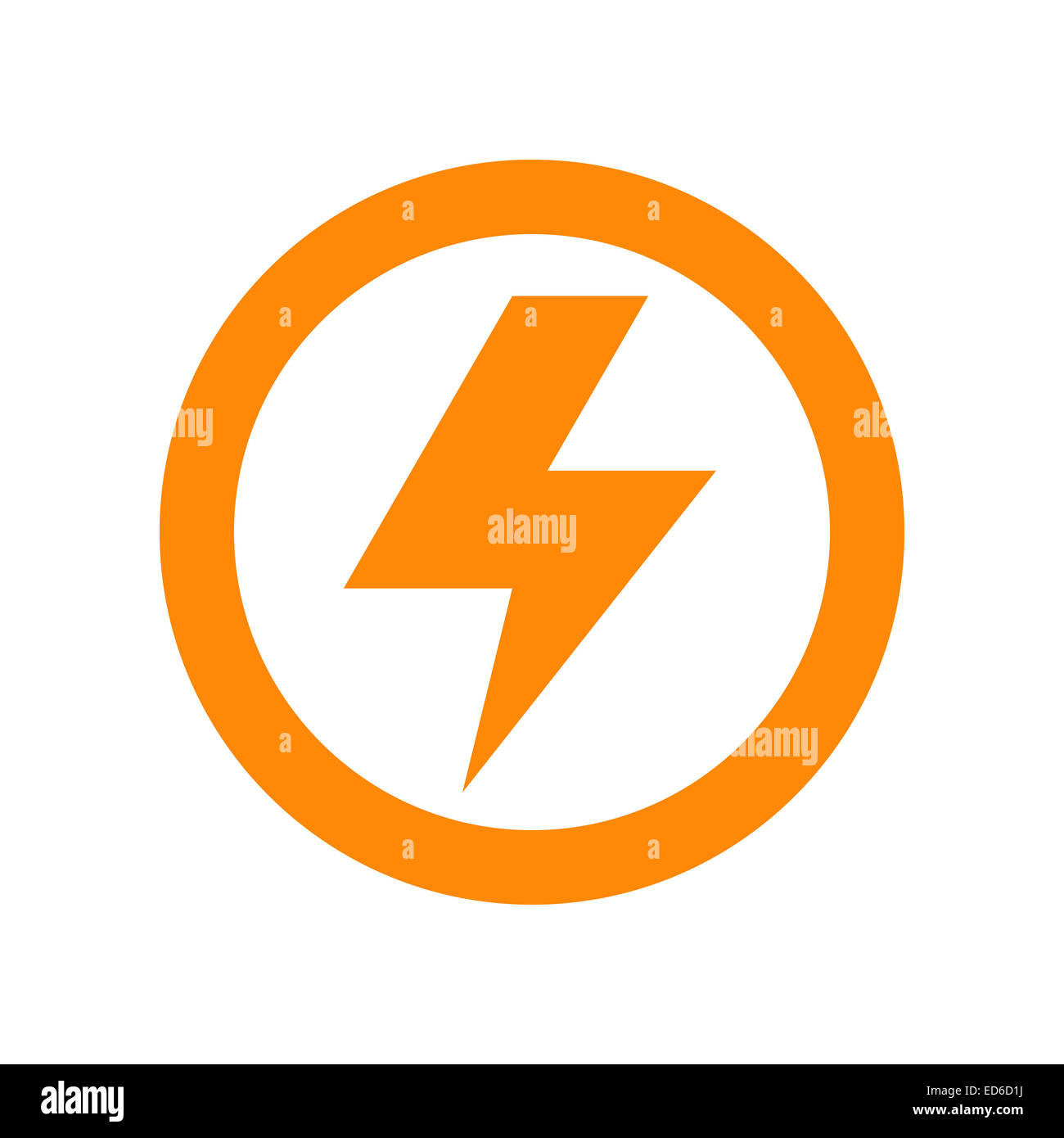 Lightning bolt sign isolated on white background Stock Photo Alamy