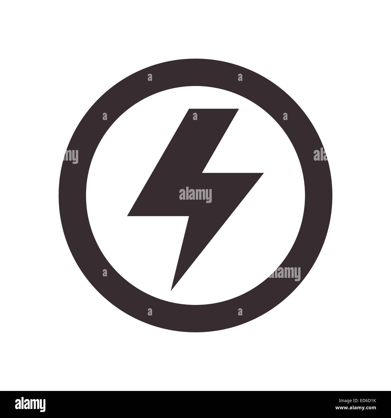 Lightning bolt sign isolated on white background Stock Photo Alamy