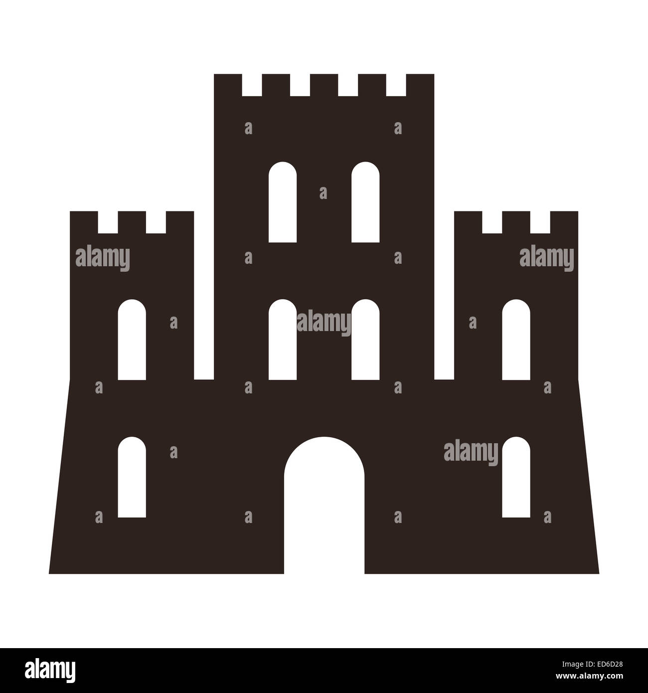Castle icon isolated on white background Stock Photo - Alamy