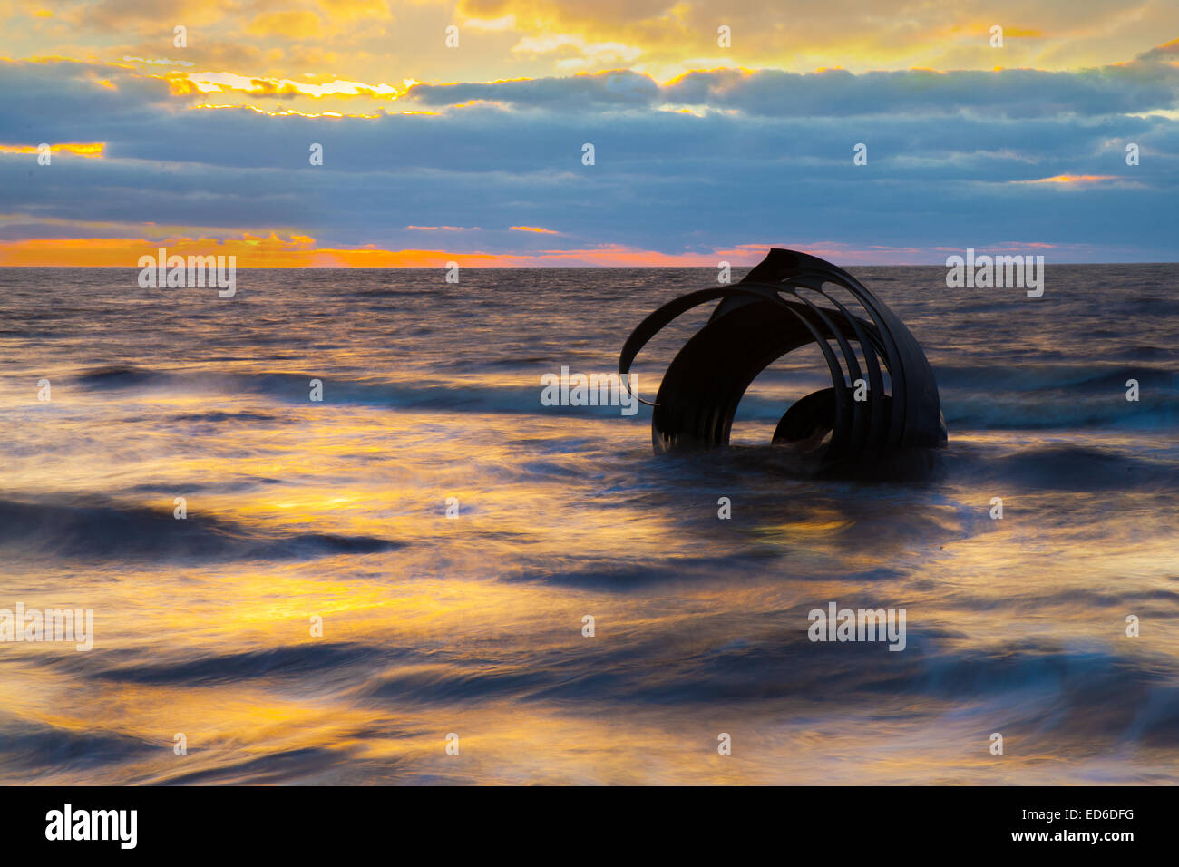 Mary's shell metal beach sculpture by Stephen Broadbent Thornton