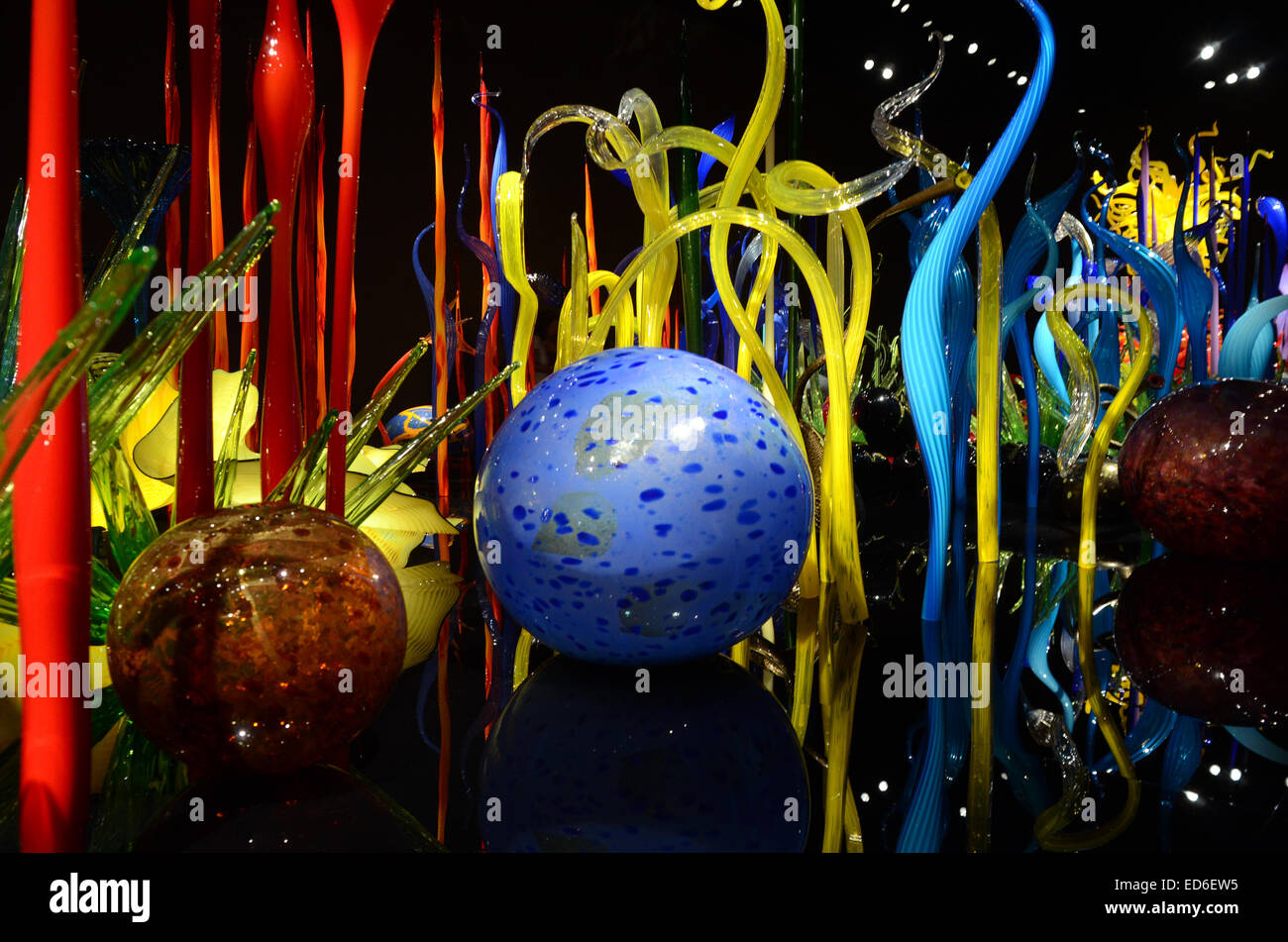 Dale Chihuly glass sculpture, Chihuly Garden and Glass, Seattle Stock ...