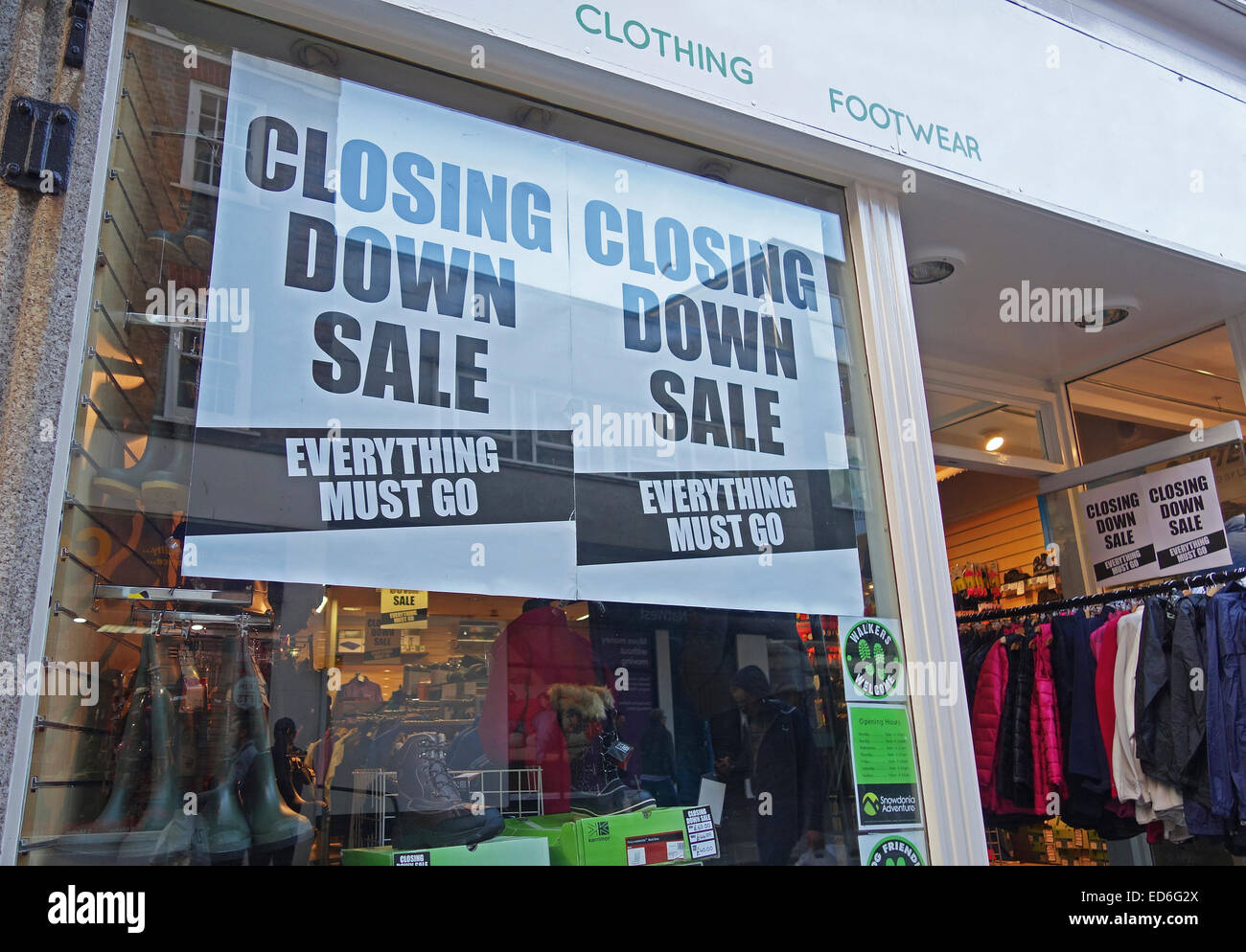 shop closing down sale Stock Photo