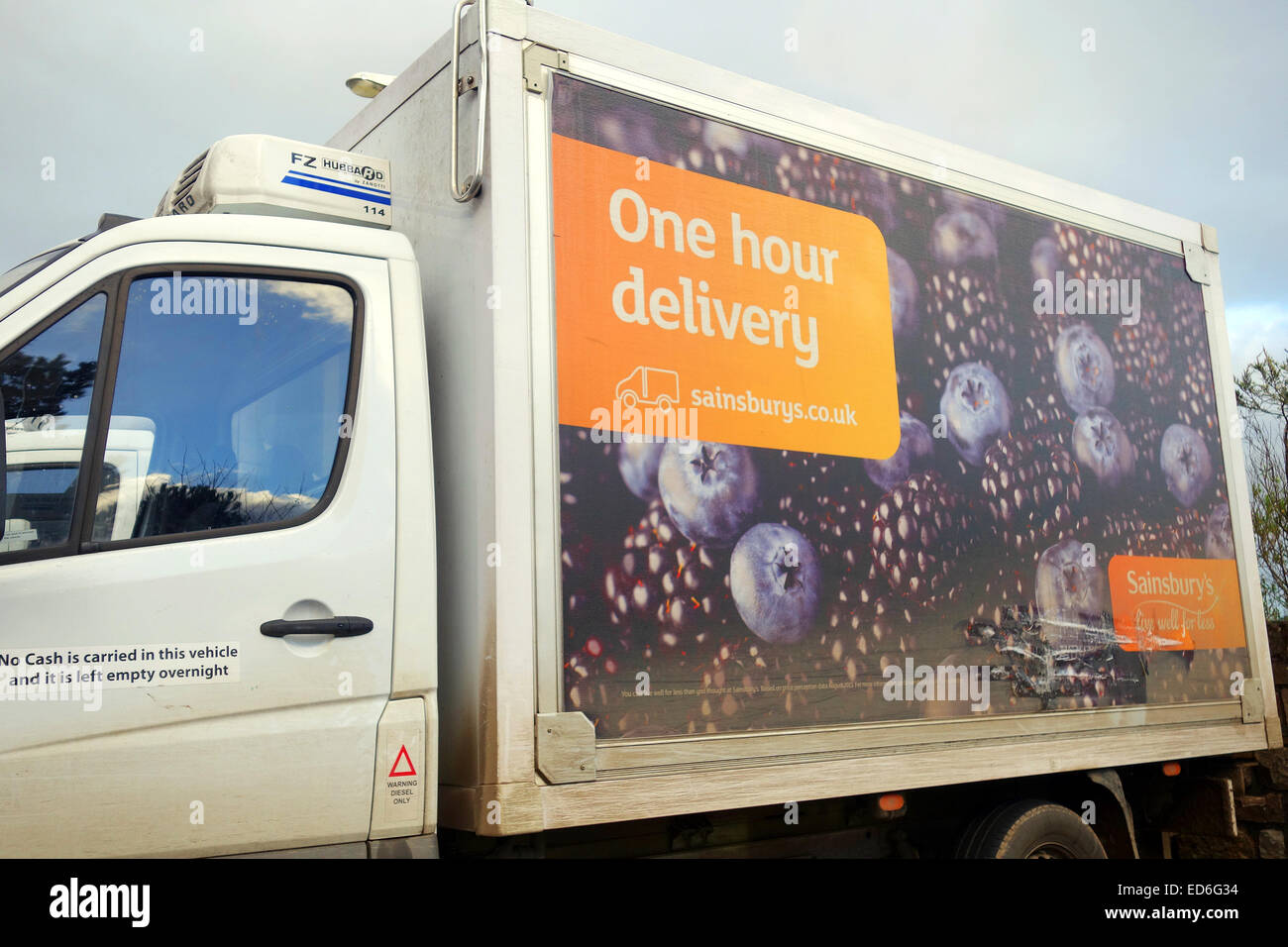 A Sainsbury delivery van Stock Photo Alamy