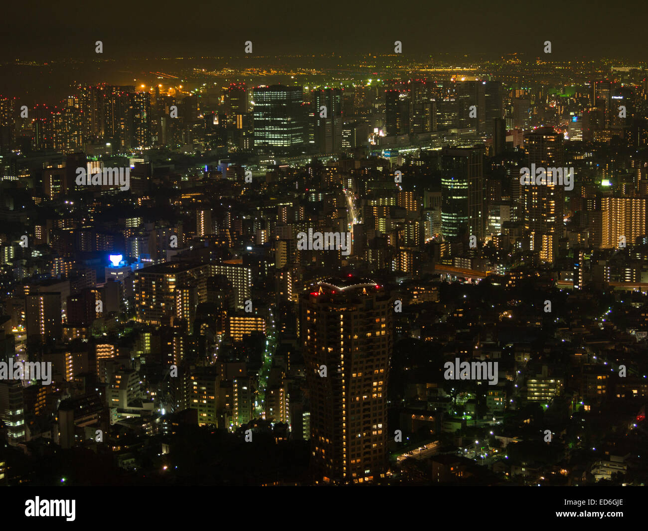 Tokyo city landscape at night Stock Photo