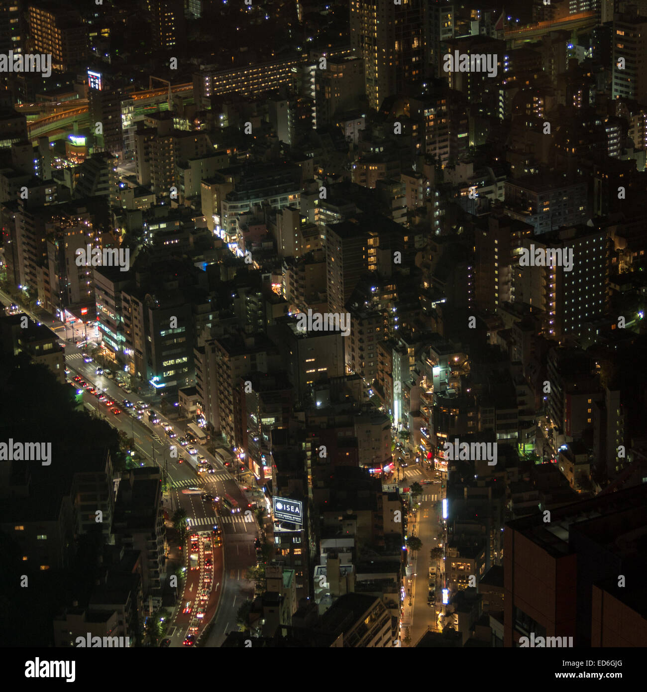 Tokyo city landscape at night Stock Photo