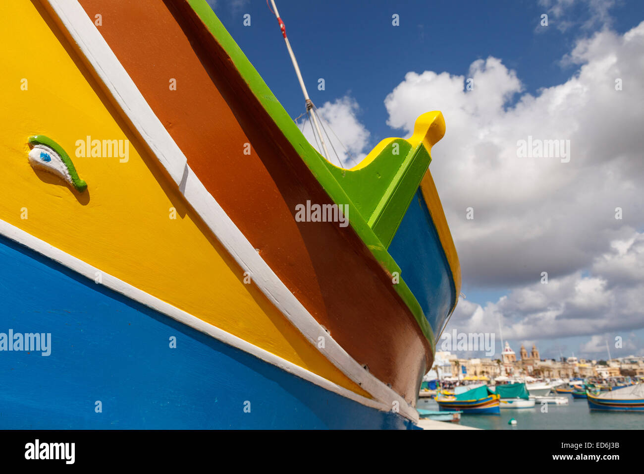 Boat. Marsaxlokk. Valletta city. Malta Isle. Republic of Malta. Europe Stock Photo