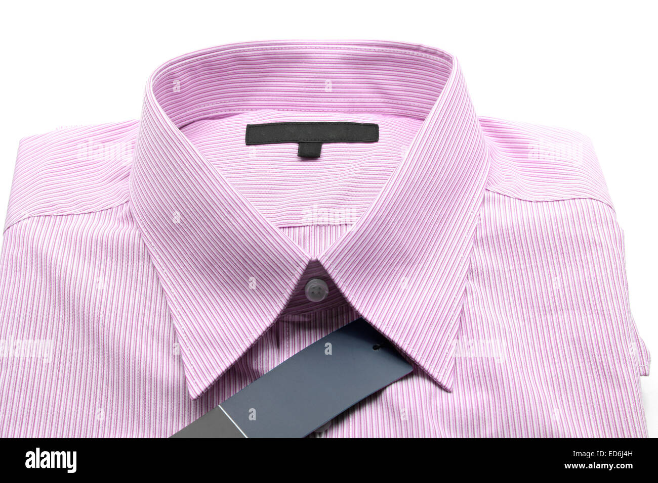 generic line pattern red business shirt with a blank label Stock Photo ...